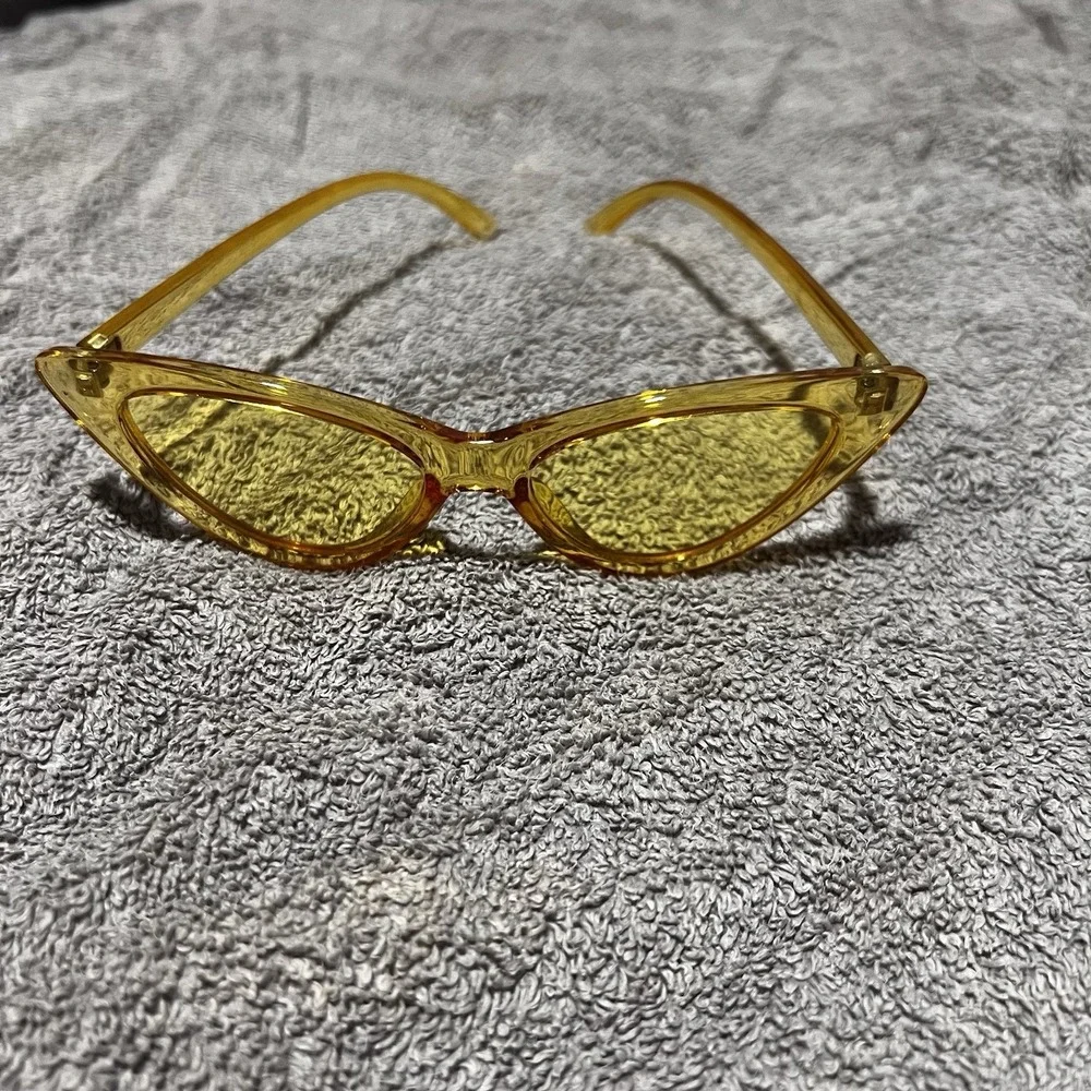 Yellow Cat Eye Sunglasses Women